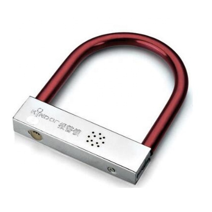 Popular kinbar brand U shackle lock with alarm used for motorcycle bike