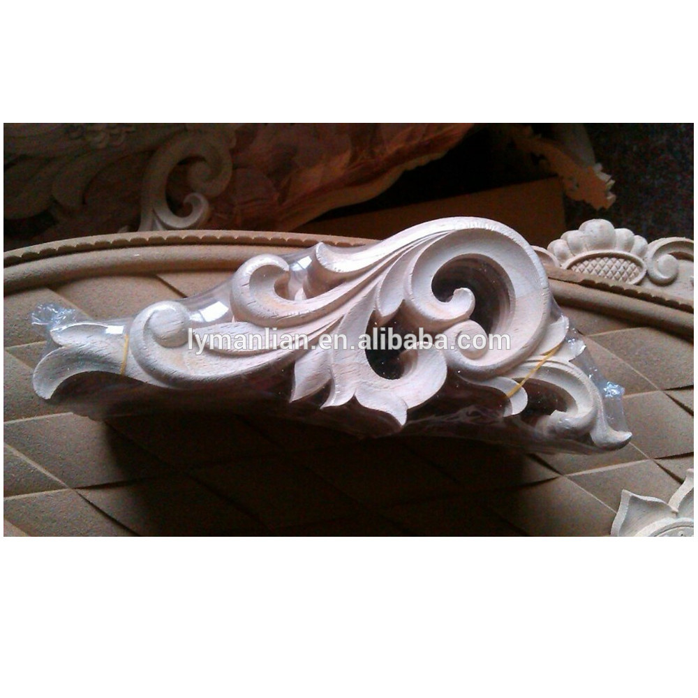 Floral Scroll wood appliques woodcarving Accent onlays