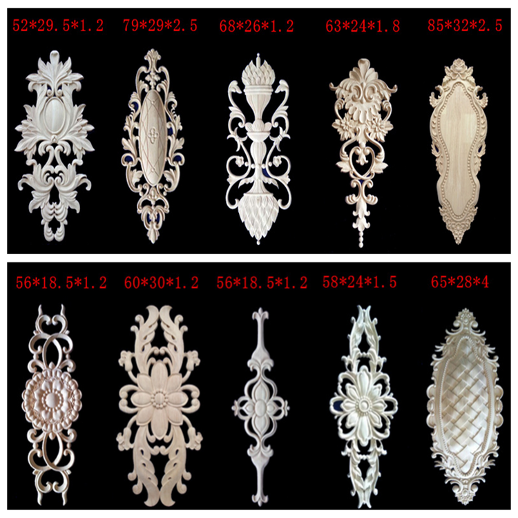 Wood decorative furniture cabinet onlays