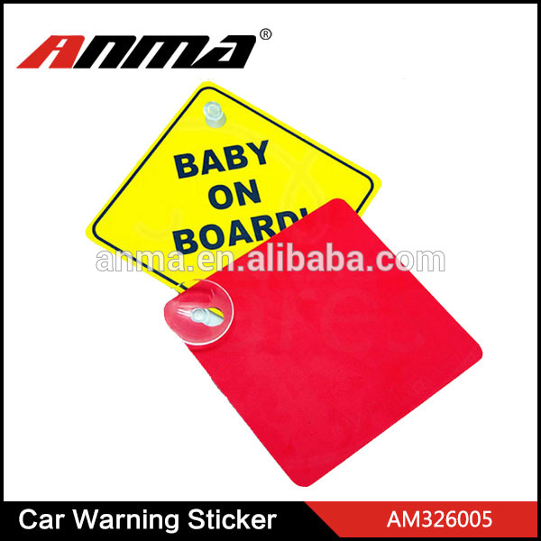 Car warning sticker / baby in car sticker / cupula warning card
