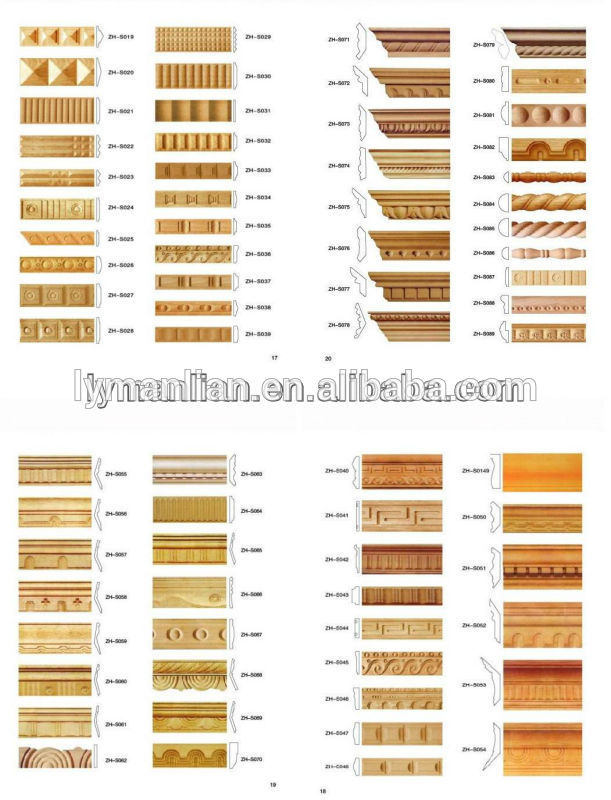 decorative wood moulding /hand carved wood moulding