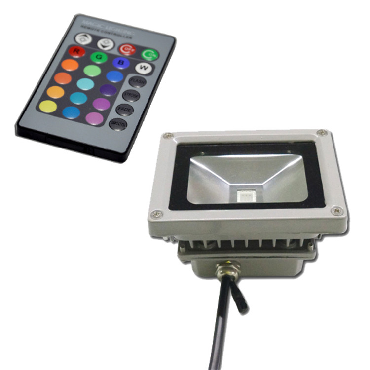 color changing Epistar cob 20w led outdoor flood light with aluminium alloy housing