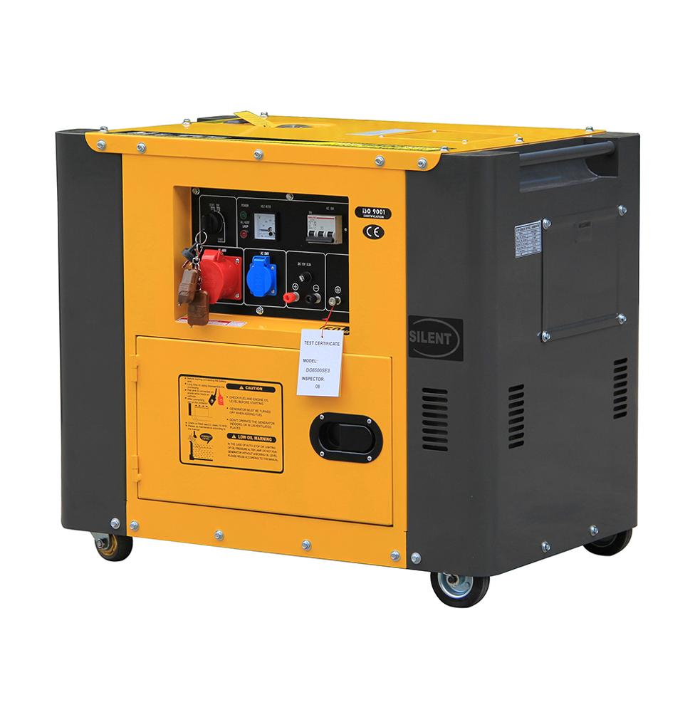 5KW silent three phase diesel generator price with remote control