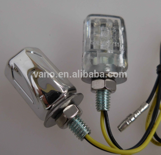 Motorcycle silver cover turn signal light