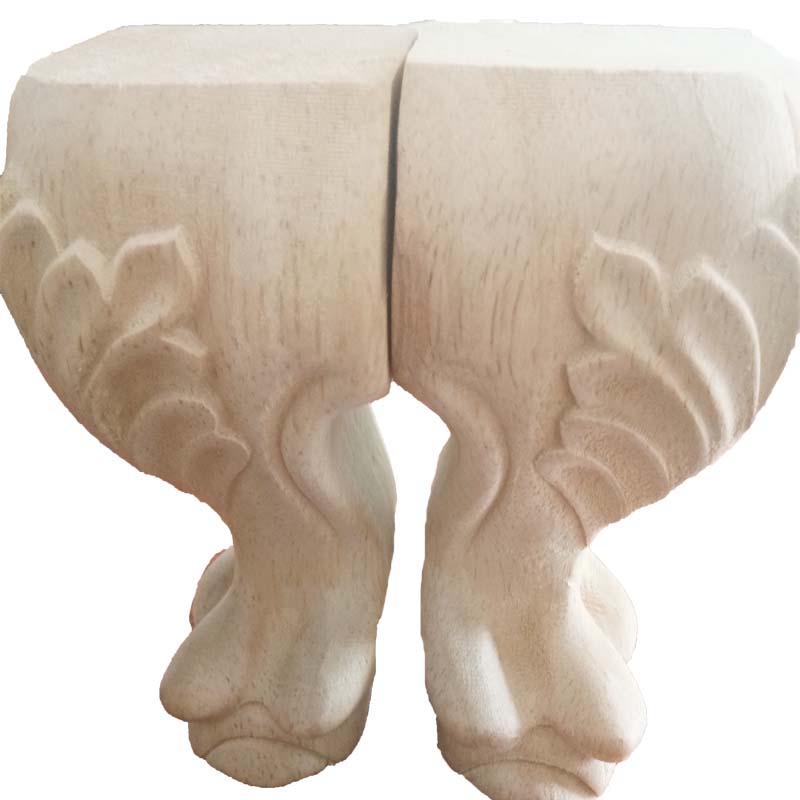 Solid wood european-style furniture table foot carved wood