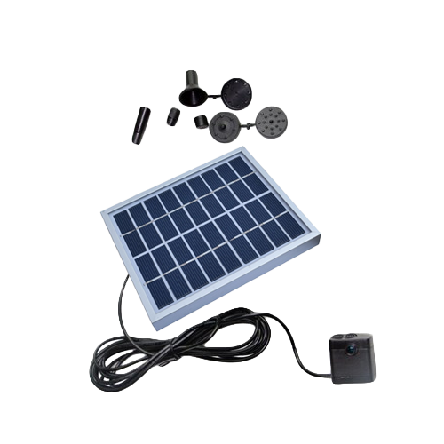 Mini square solar surface water pump for home or outdoor landscaping