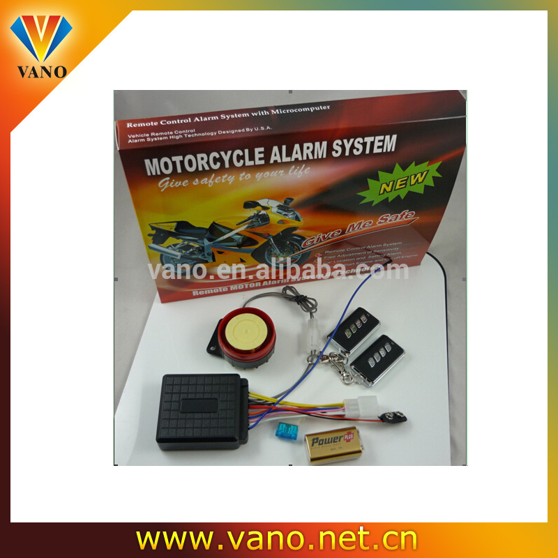 Low voice silent alarm system for motorcycle