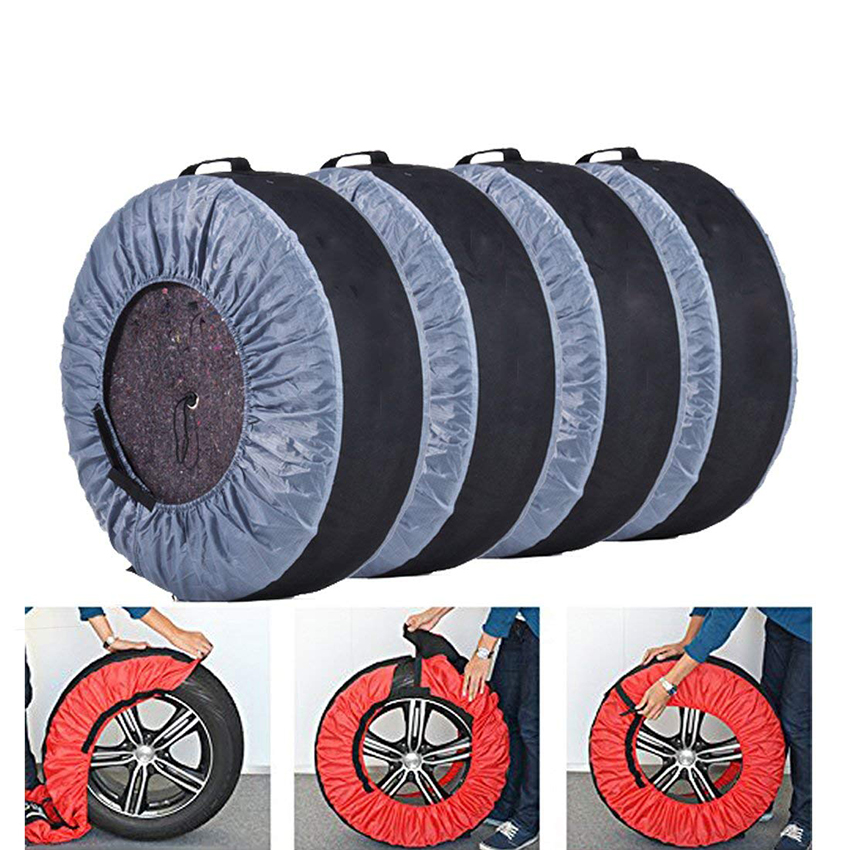 Universal 4pcs Seasonal Car Spare Tire Storage Bag