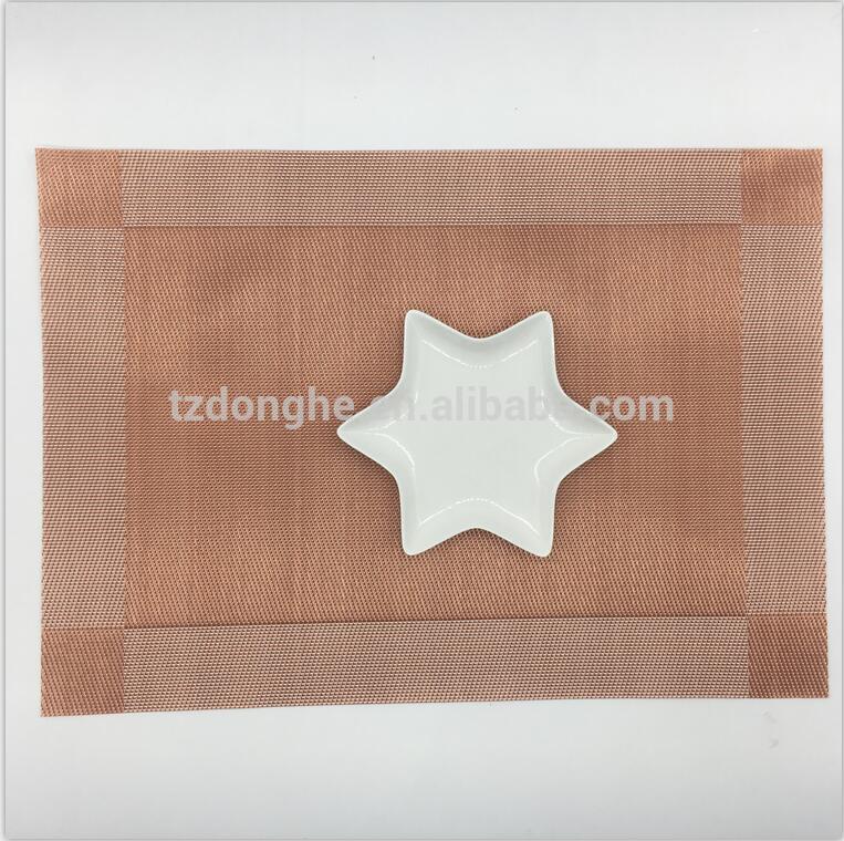 Tabletex Eco-Friendly anti-slip copper heat resistant pvc placemat