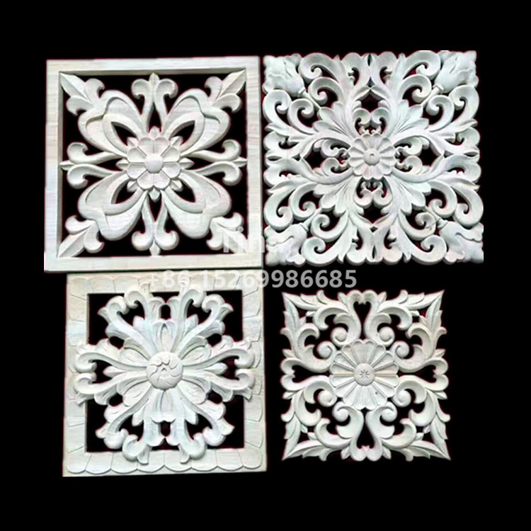 Wood rosettes and blocks