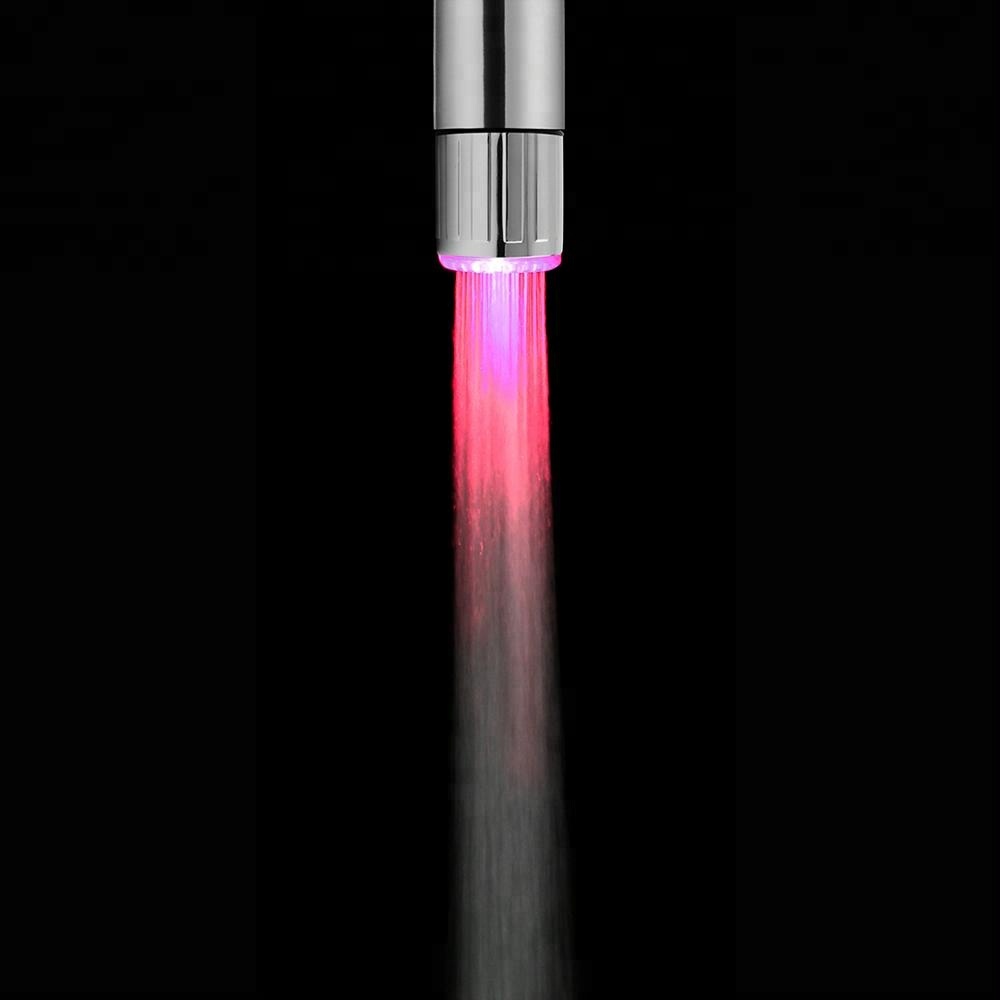 Kitchen and bathroom temperature sense abs led multiple color light tap