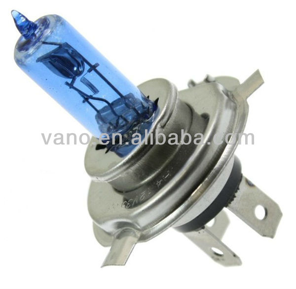 Supplier of H4 Motorcycle Headlight Bulb Blue Halogen Bulb 12V 35/35W P43T