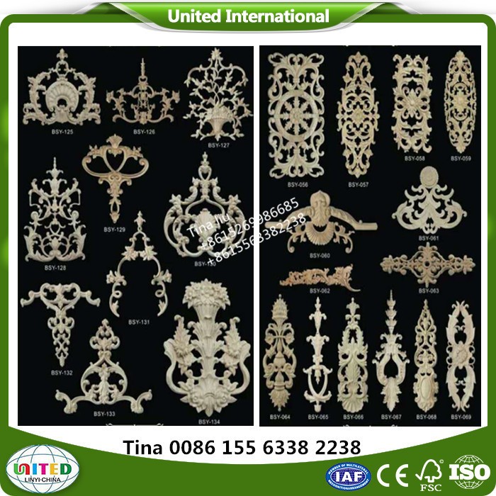 Wood onlays Furniture components