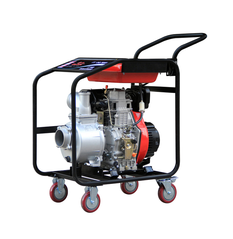 DP40E 4inch  Electric Start 12.5L fuel tank Irrigation diesel water pump with wheels