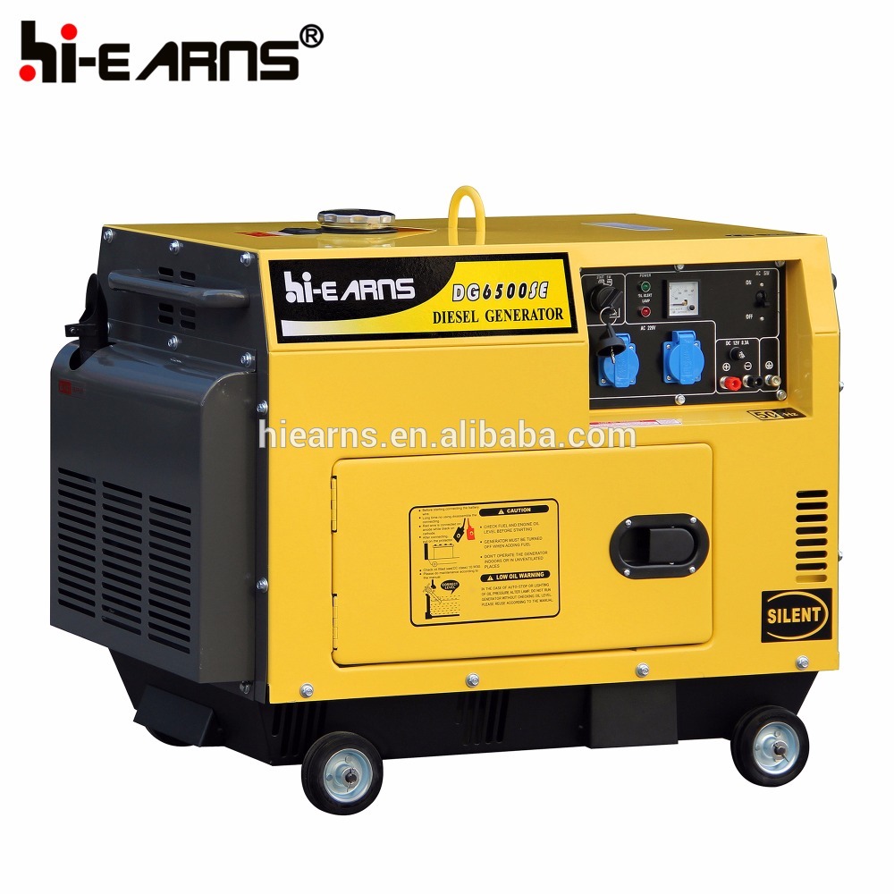 air cooled single phase Silent Diesel Genset 5KVA with overloaded protection