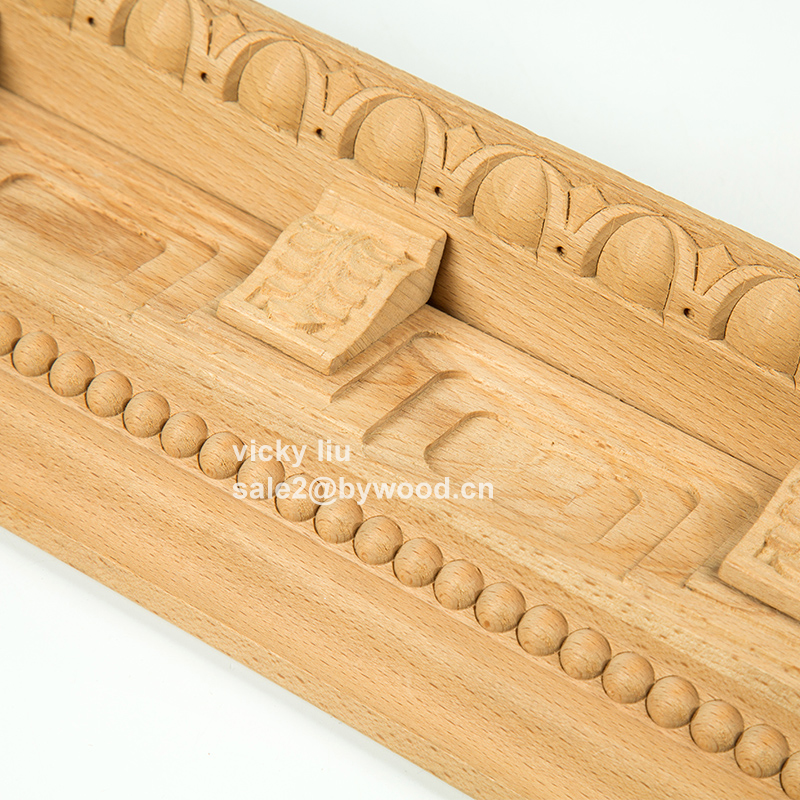 Decorative furniture with corner wood moulding