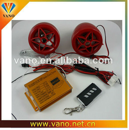 Waterproof two way motorcycle mp3 audio alarm system with fm radio