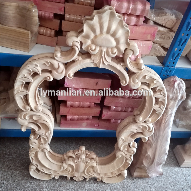 antique wood carved mirror frame