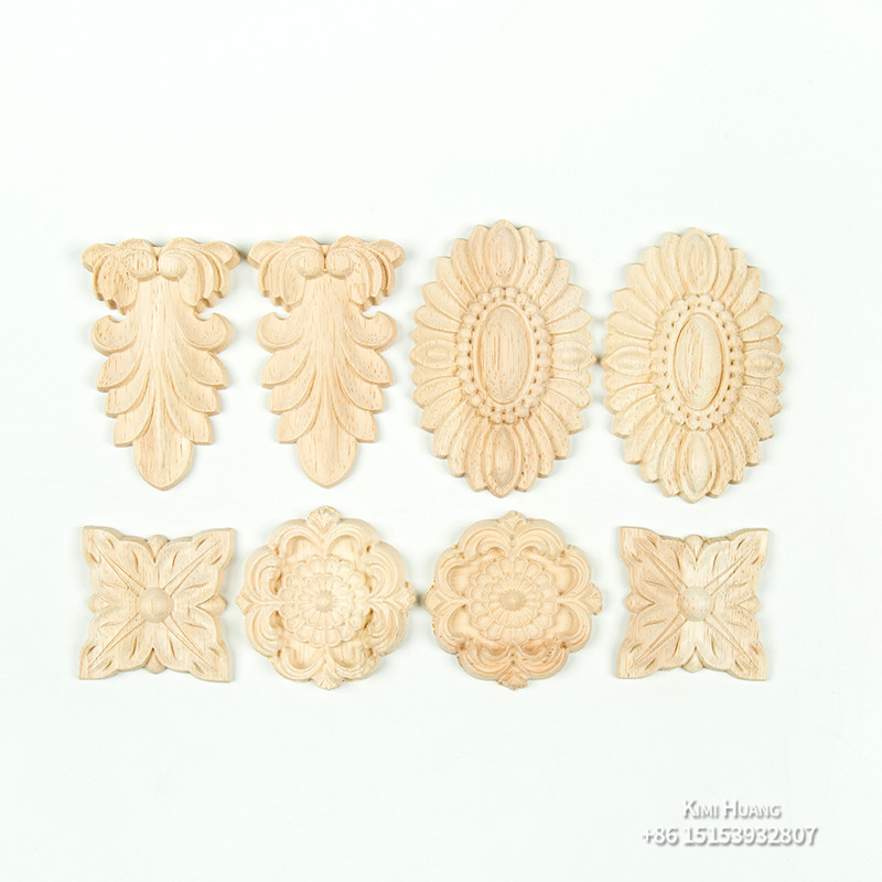 Wood carvings furniture parts wood carved onlays and appliques