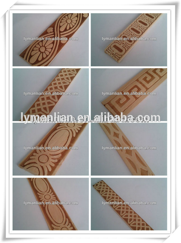 Home decor interior decorating solid wood mouldings/wood decorative cabinet moulding