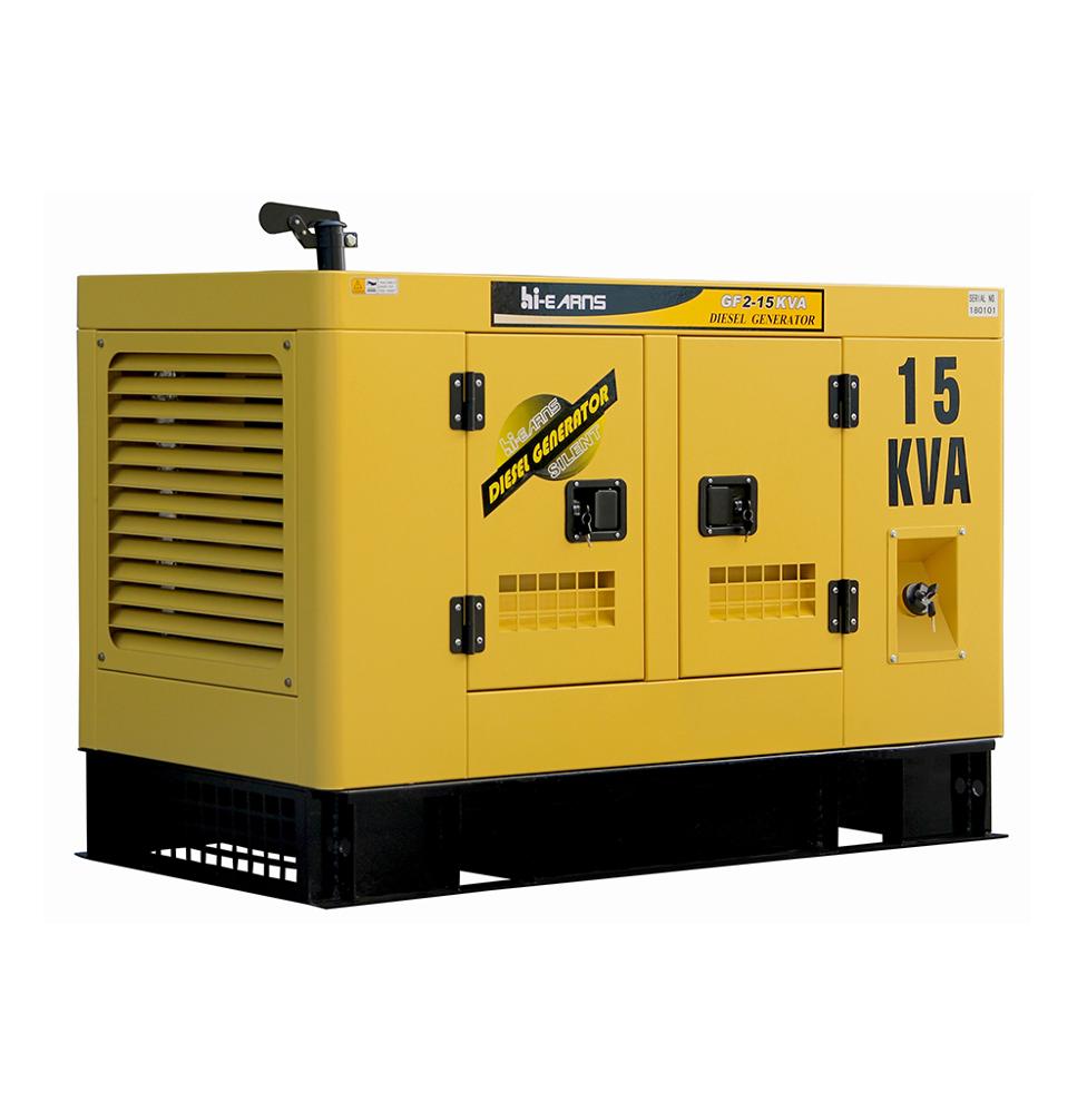 water cooled Chinese N485D engine silent 15 kva generator GF2-15KVA