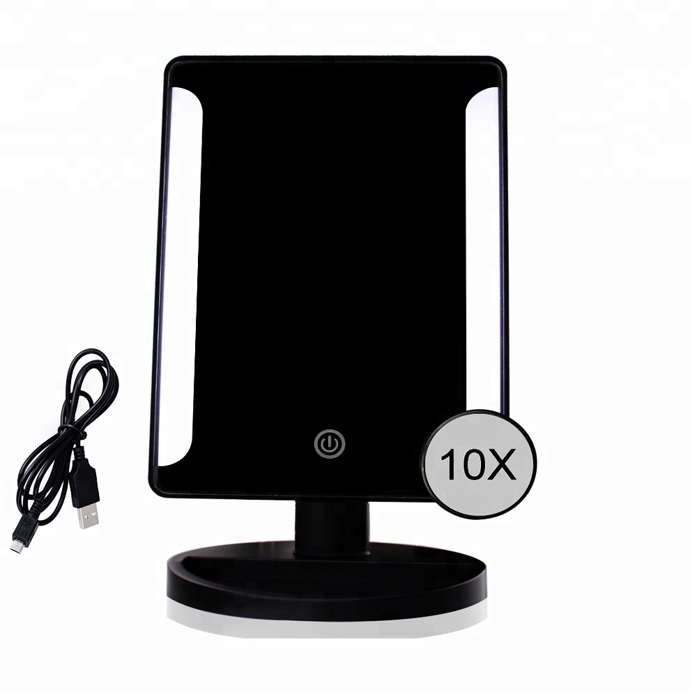 Touch screen convenient adjustable brightness led makeup mirror with 36 leds