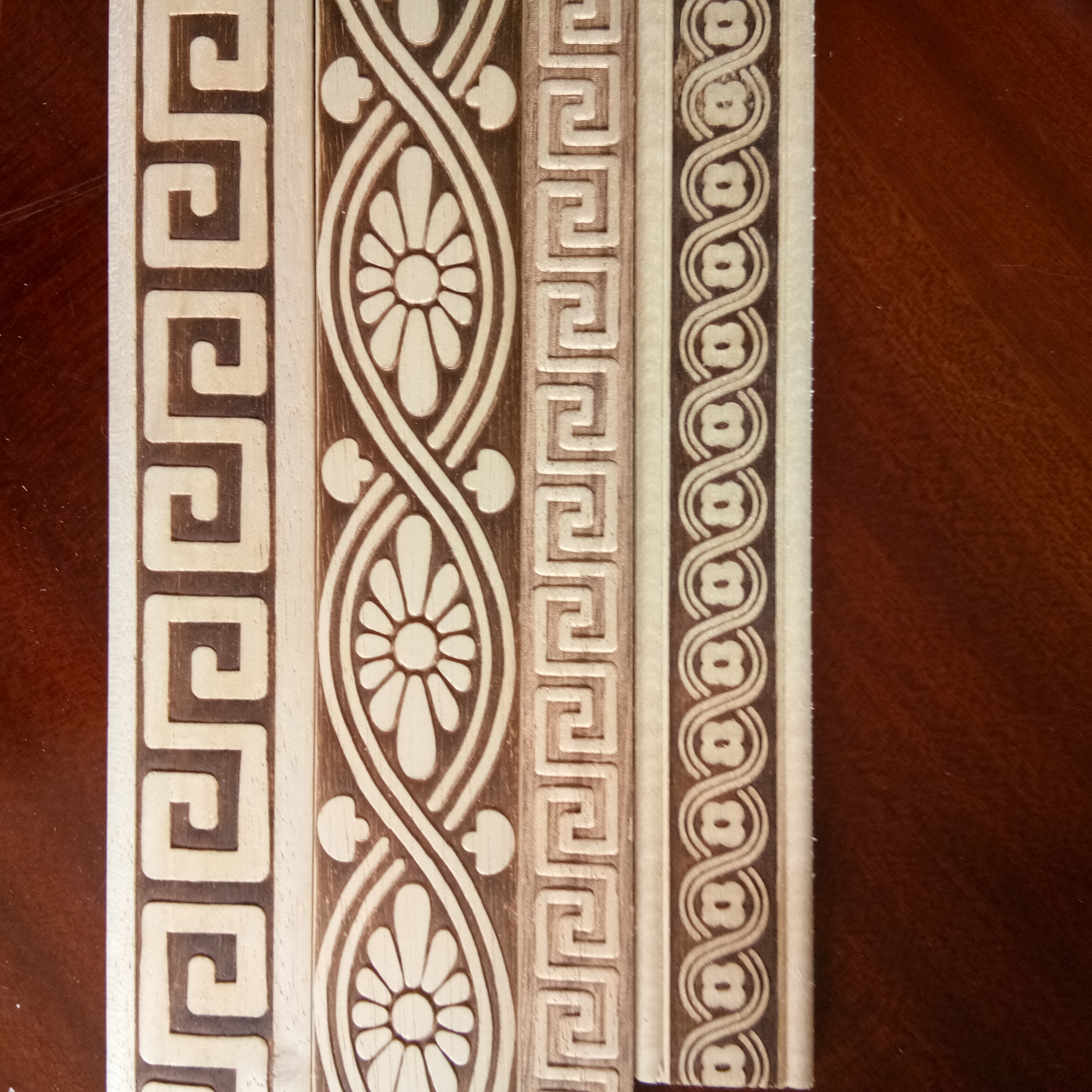 margin embossed white wood dyed colour molding