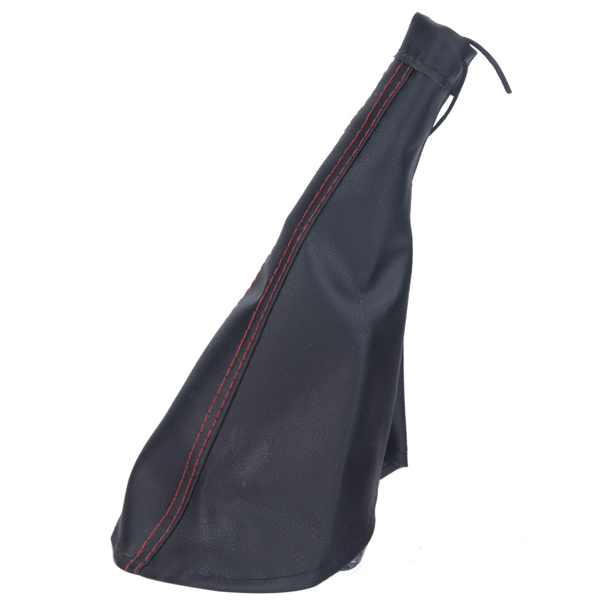 PU Black with Red Thread Gear Shift Boot Cover Universal for Truck