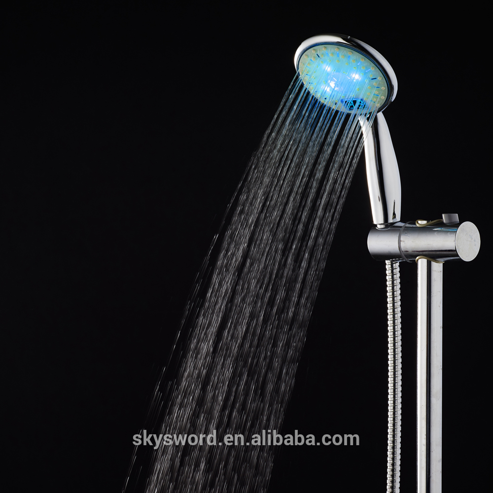 RC-9825 Temperature Control Color Change Digital Display LED Shower Head