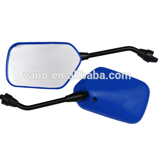 Blue 8mm motorcycle scooter rearview side mirror