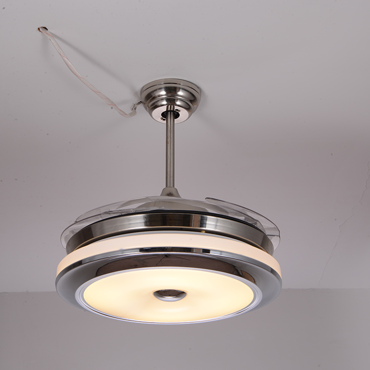 Cheap Modern Line Of Glass Hanging Round 220V Ceiling Fan Light