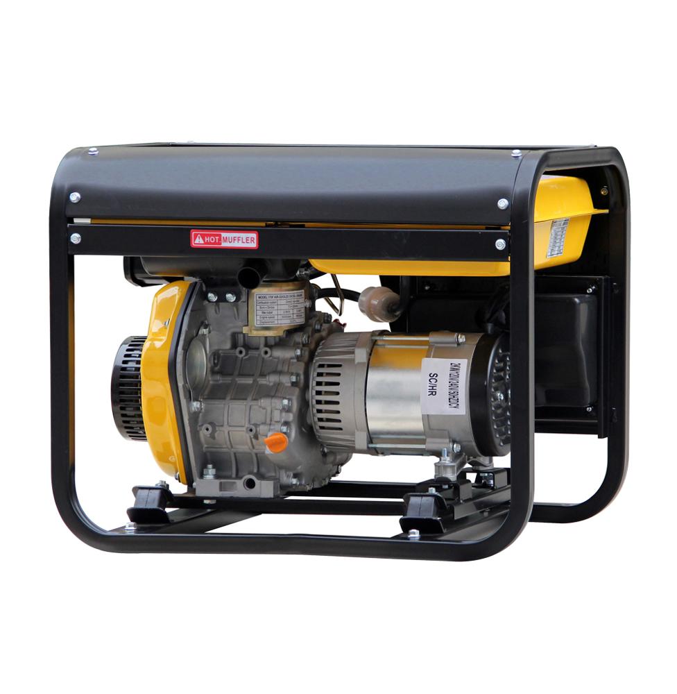 Small portable diesel generator open frame 2KW generator