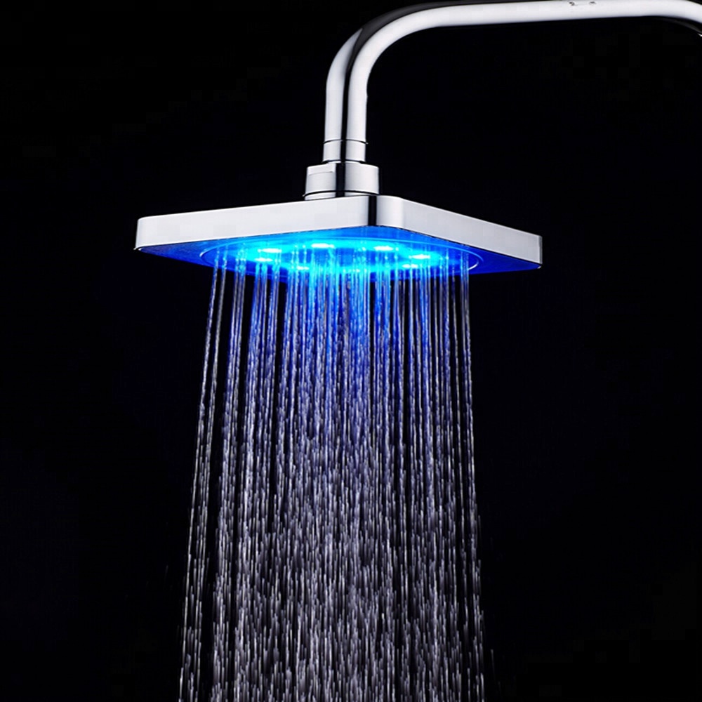 RC-S0601A Overhead Shower 3 Color Change LED Shower Head Chuveiro Temperature Control 3 Color Change Shower Head