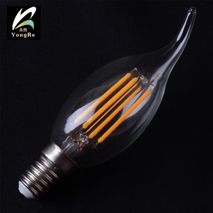 8W E14 E12 Candle C35 Lamp With Ce Rohs Certification Led Filament Light