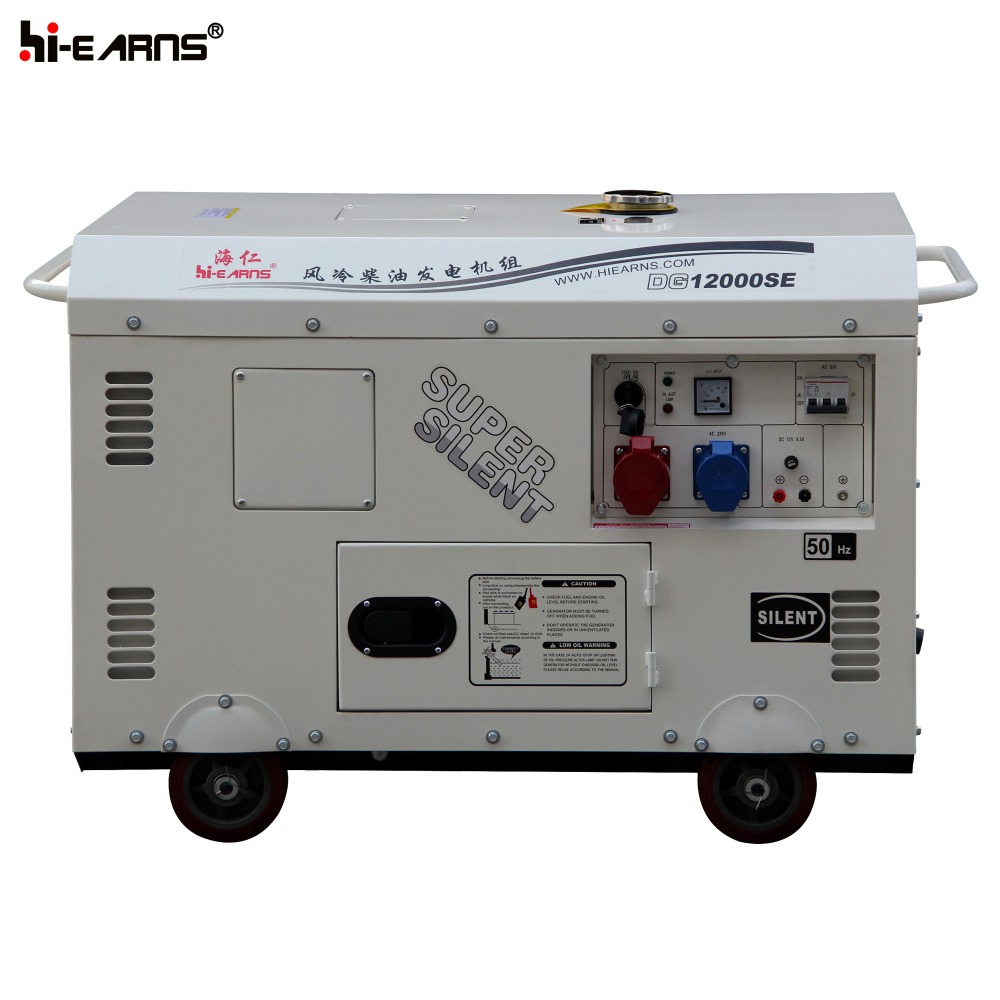 silent white canopy 10KVA air cooled diesel generator