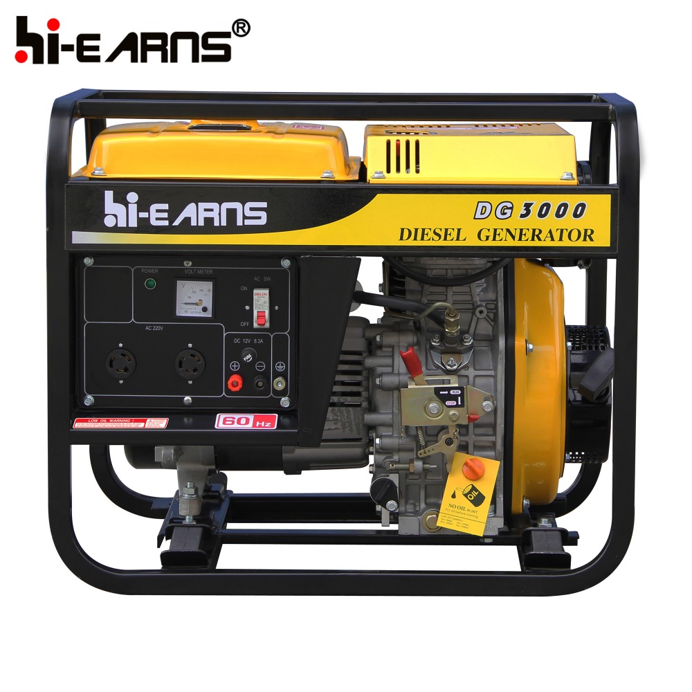 3KVA 60HZ 3600rpm 110V open type diesel generator price