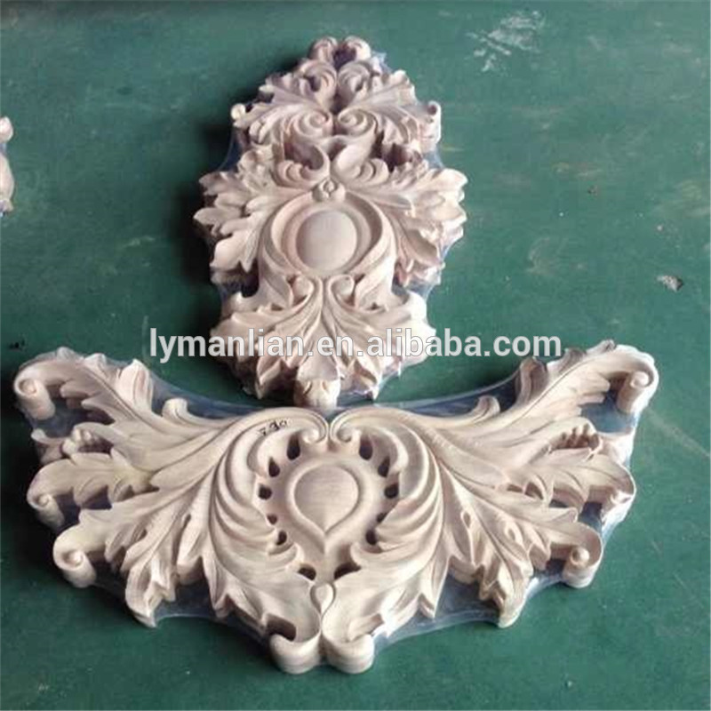 Antique Wood Home Ornaments Millwork Appliques Door Onlays