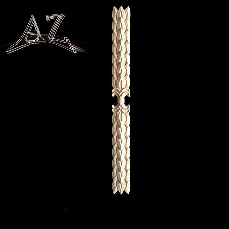 Rubberwood Furniture Moulding animal wood carving Scroll decorative Center Applique