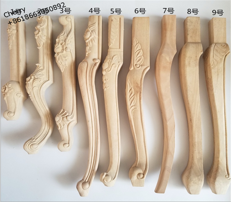 Unfinished Wood Carved Furniture Table Legs