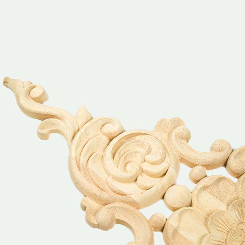Furniture Decoration Onlay Unpainted wood carved Small Acanthus