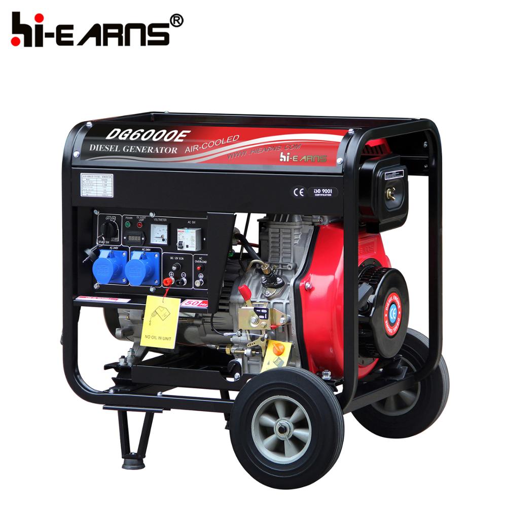 Portable with decorate cover plate and open frame diesel generator