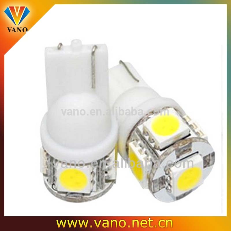 China Manufacturer of Super Bright W2.1x9.5D 5 Leds 5050SMD 1106 Wedge Car Led T10 Canbus