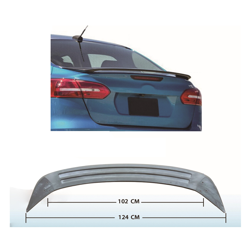 OEM Style Unpainted Raw Material ABS Rear Tail Lip Deck Boot Wing