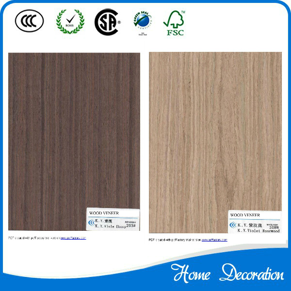 Raw Wood Face Veneer Natural Color Engineered Wood Veneer Skateboard Wood Veneer
