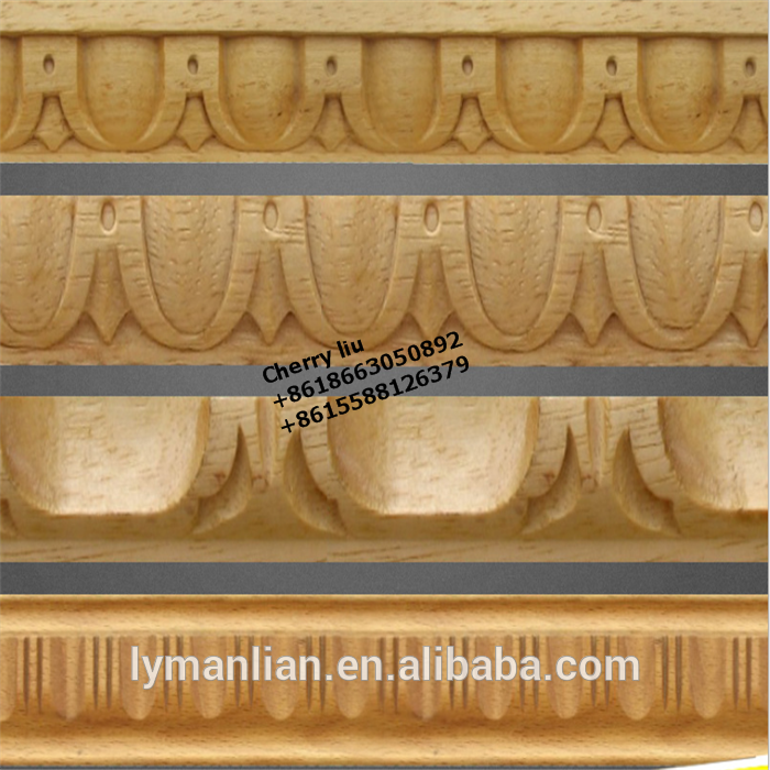 solid beech Carved Egg & Dart Embossed wood Molding