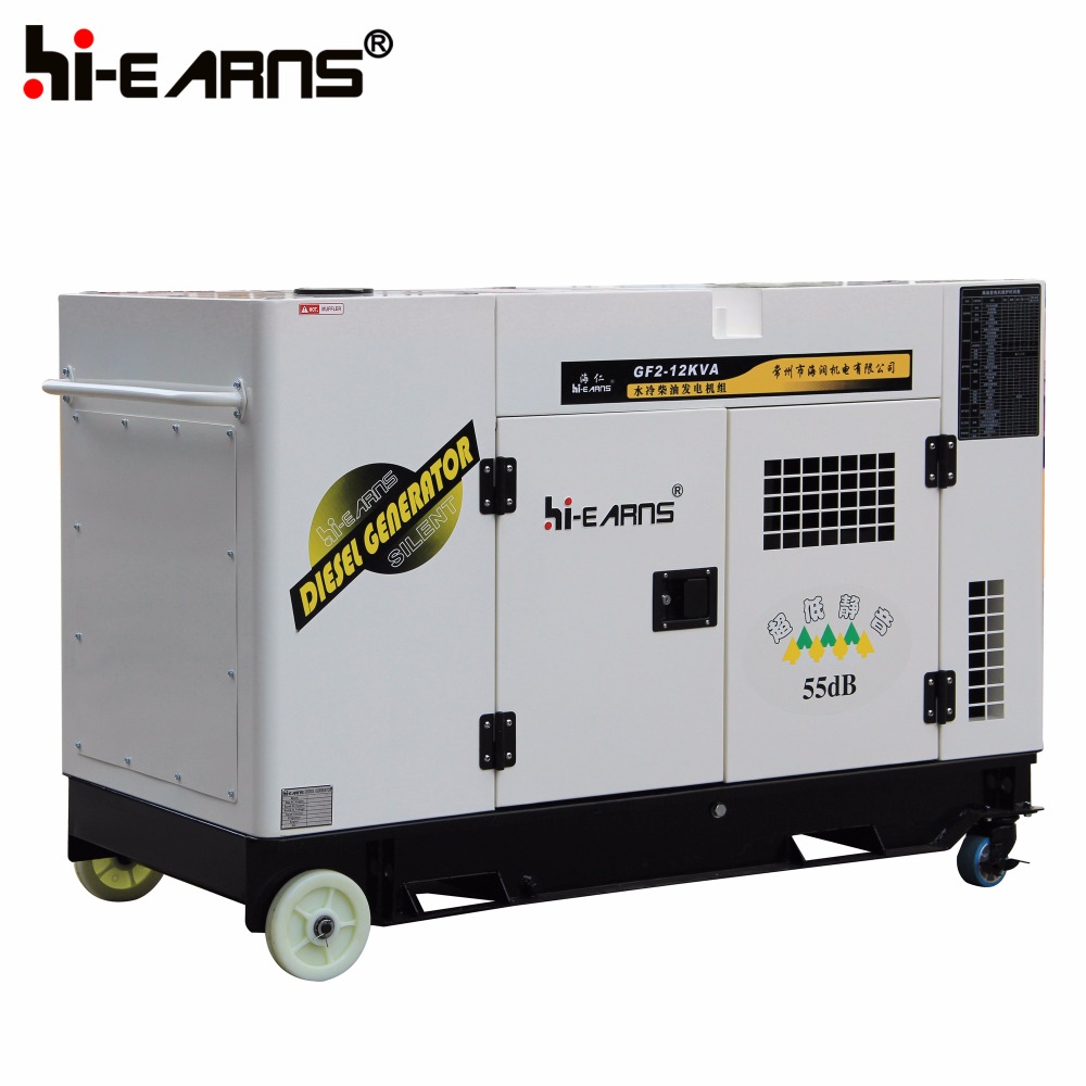 Water-cooled four cylinder Chinese Quanchai engine 12kva silent diesel generator