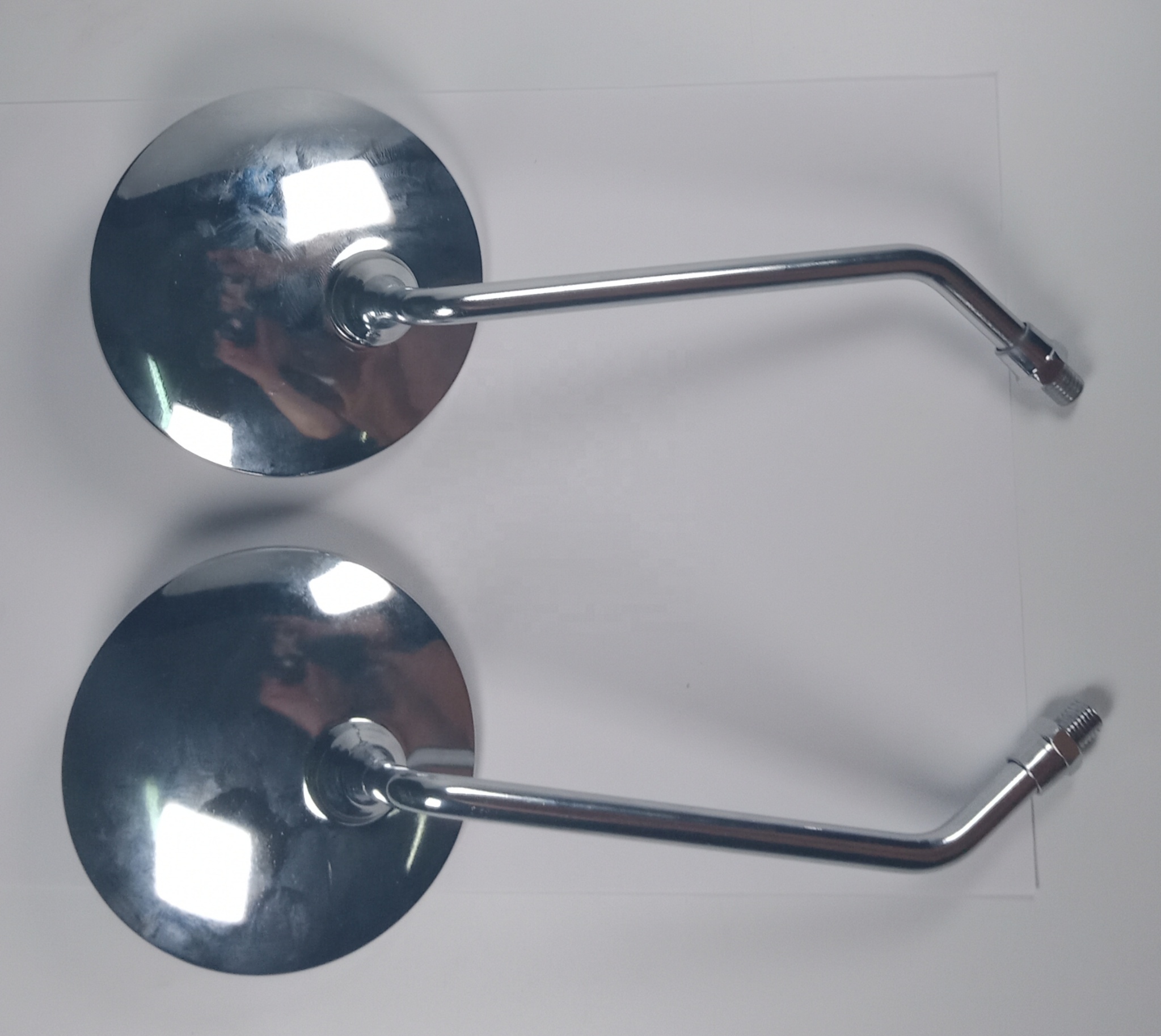 High Quality Retro Looking 10mm Mounting Bolt 4 Round Motorcycle Chromed Mirrors