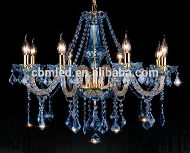 beautiful blue chandelier,crystal pendant for chandelier,led light chandelier