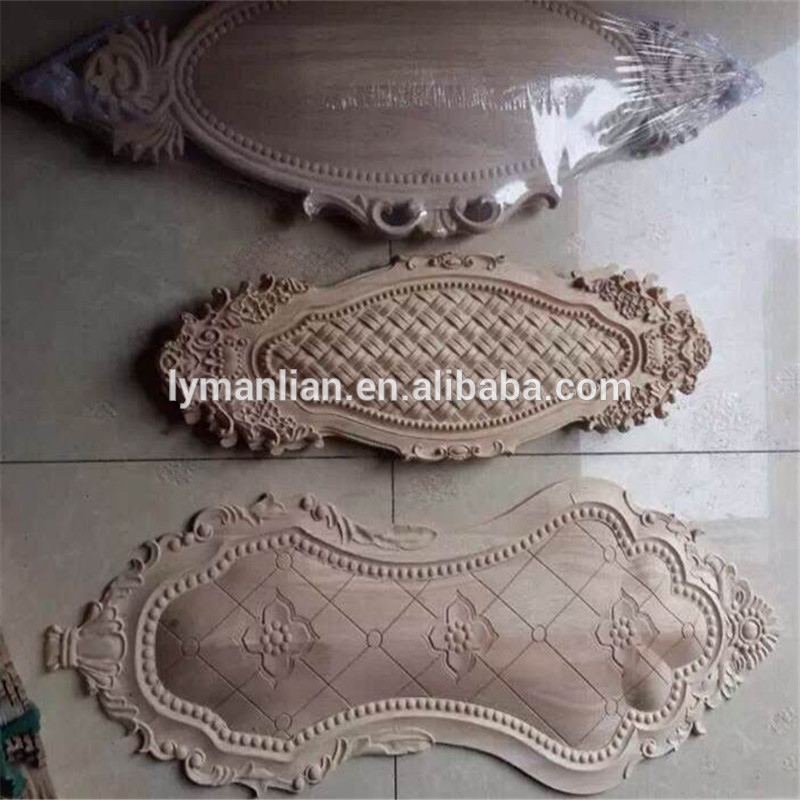 Wooden Furniture Cabinet Door Flower Corner Onlays