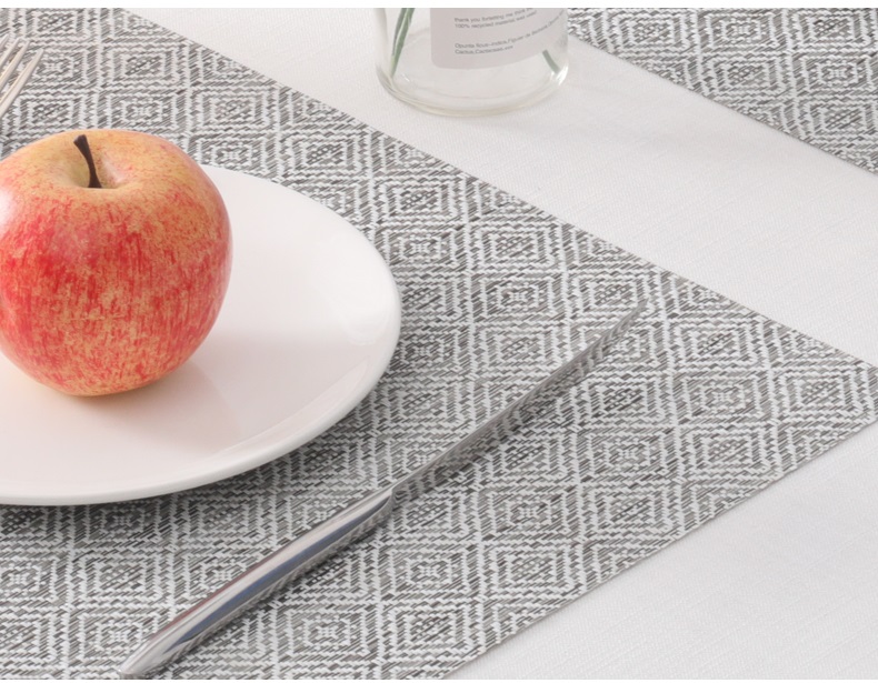 Tabletex PVC anti slip mat new design dinner set wholesale placemat jacquard kitchen table mat